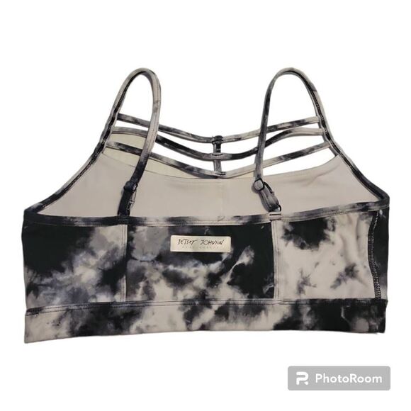 Betsey Johnson Performance Women's Black and White Sports Bra Size Small - Picture 3 of 3